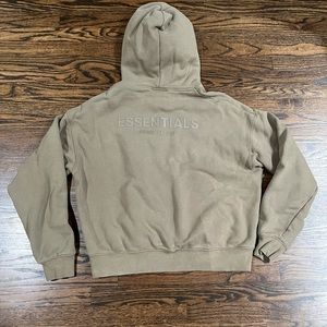 Fear of God Essentials Essentials Hoodie Taupe Brown size 12 XL